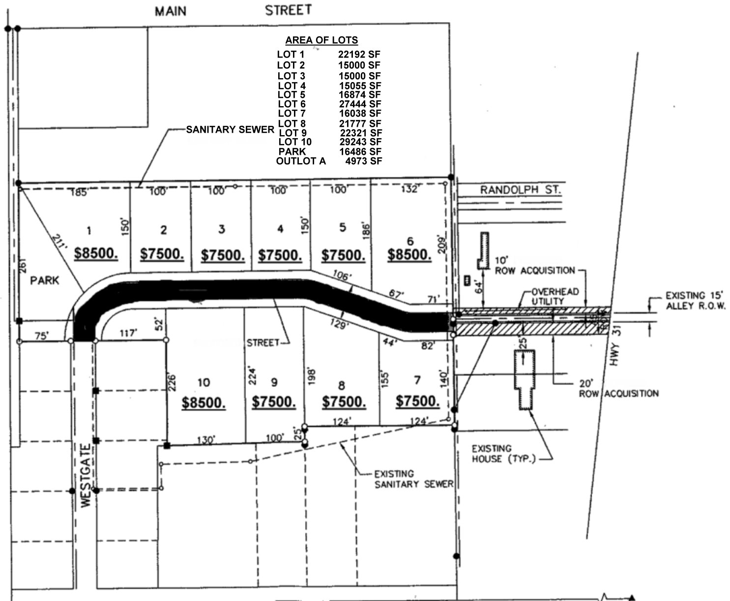 Anthon West Development Lot Maps